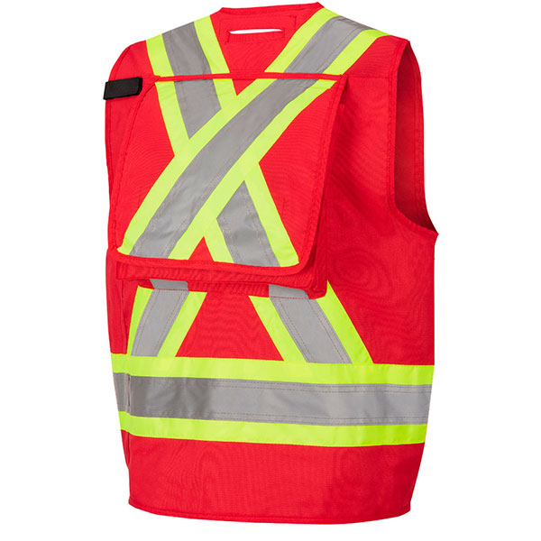 Pioneer® 693 Red CSA 600D Surveyor's/Supervisor's Safety Vest - Assured  First Aid & Safety