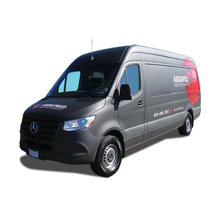 Mobile safety supplies and first aid service for businesses